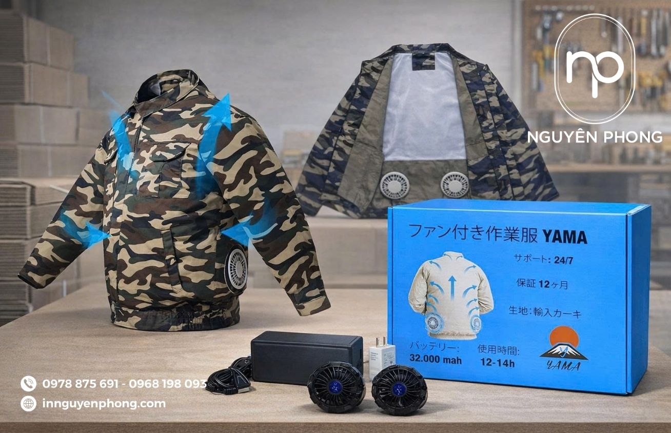 Mẫu in hộp carton sóng đựng áo điều hòa Nhật Bản